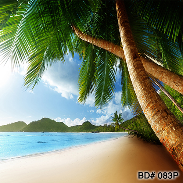 tropical beach photo backdrop rental nyc
