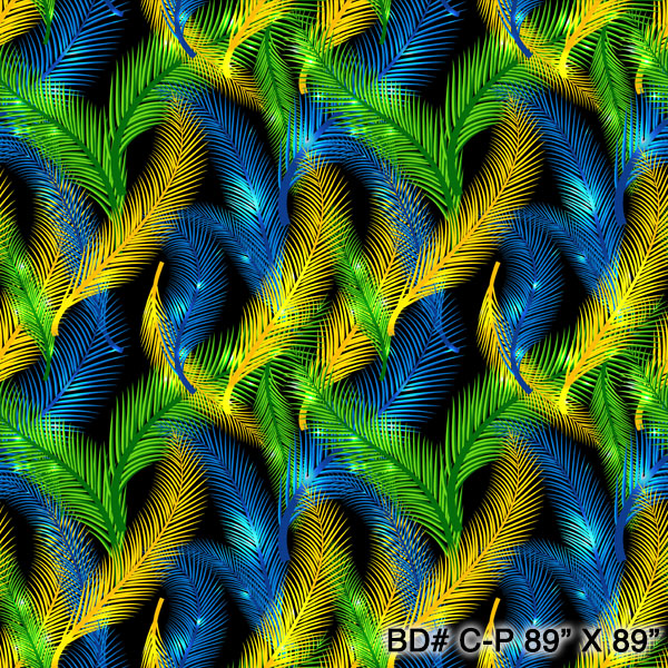 feather backdrop rental green blue yellow nyc nj