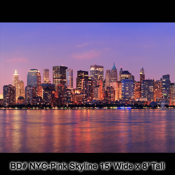 purple nyc skyline photo background