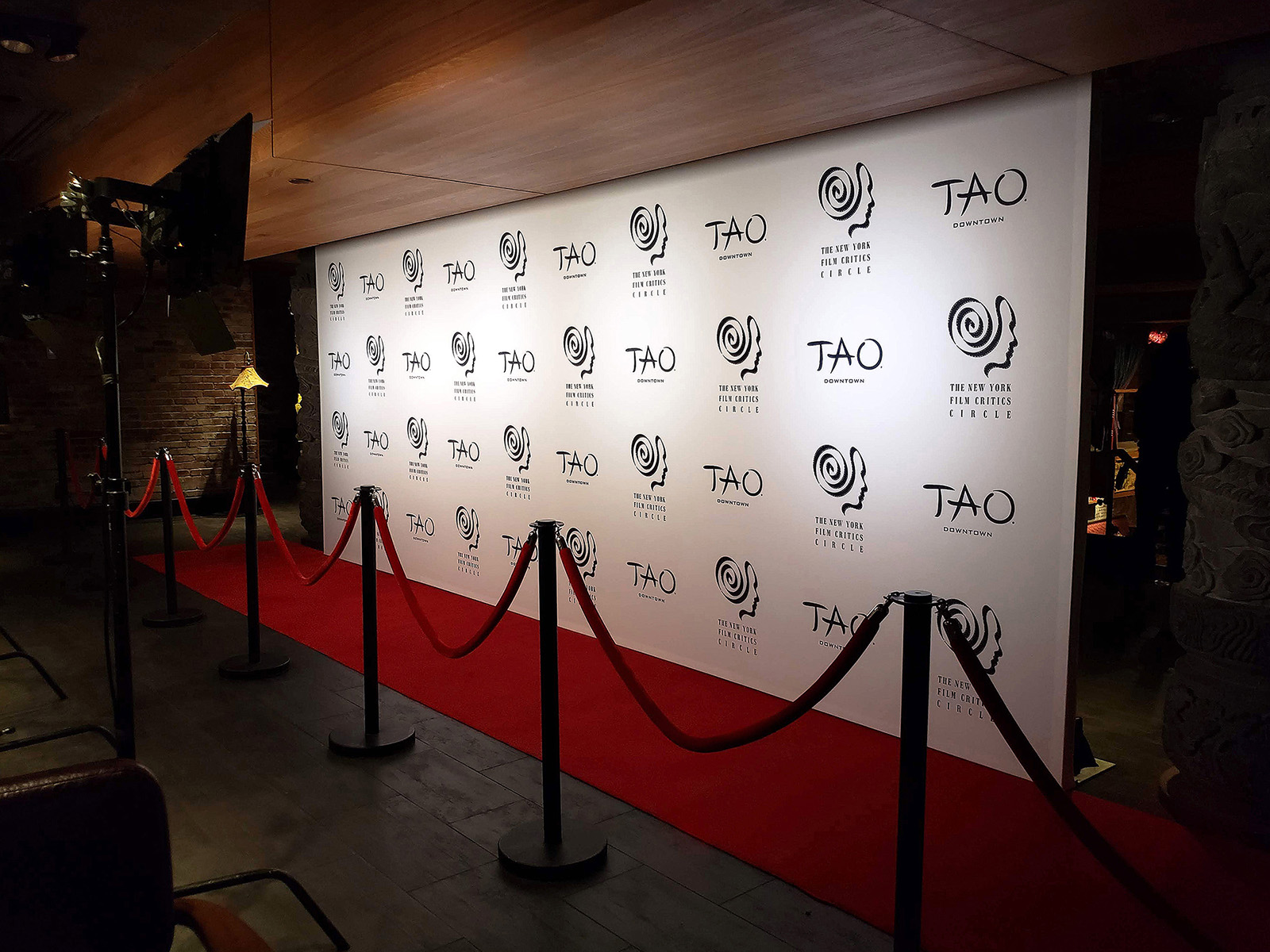 tao new york film critics circle awards red carpet backdrop step and repeat